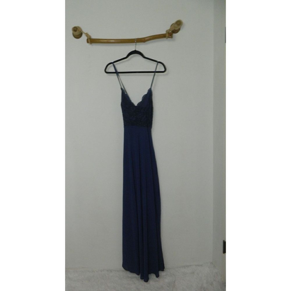 Lulu’s‎ Dress Madalyn Navy Blue Maxi Dress Size X-Small